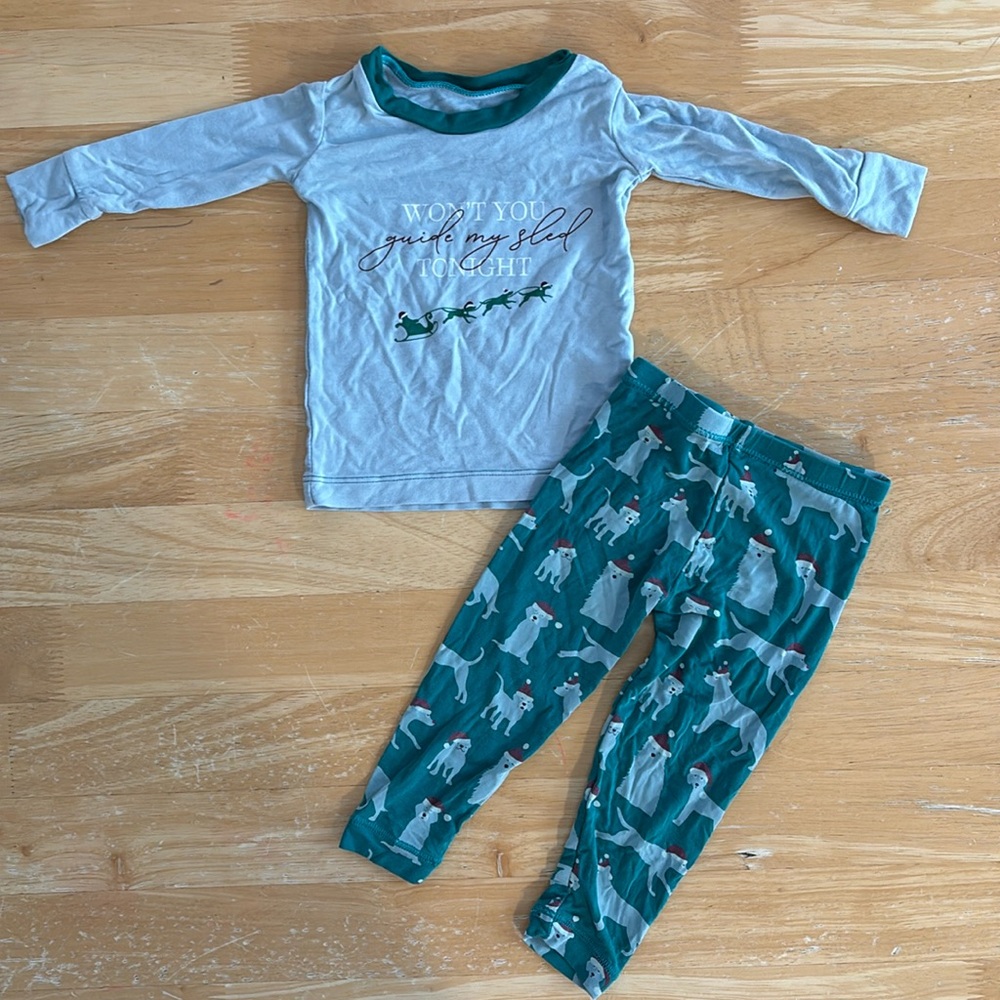 Kickee Pants baby Christmas pajama set
